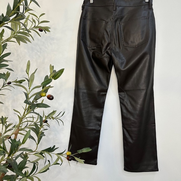 GAP Brown Faux Leather ‘90s Straight High Rise Pants – Size 29 (8P) - Picture 4 of 4